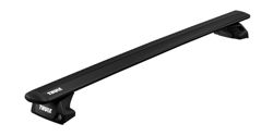 aerodynamiczny, wyjątkowo cichy, aluminiowy komplet wingbar black matt evo flush rail 7106 z kanałkiem T